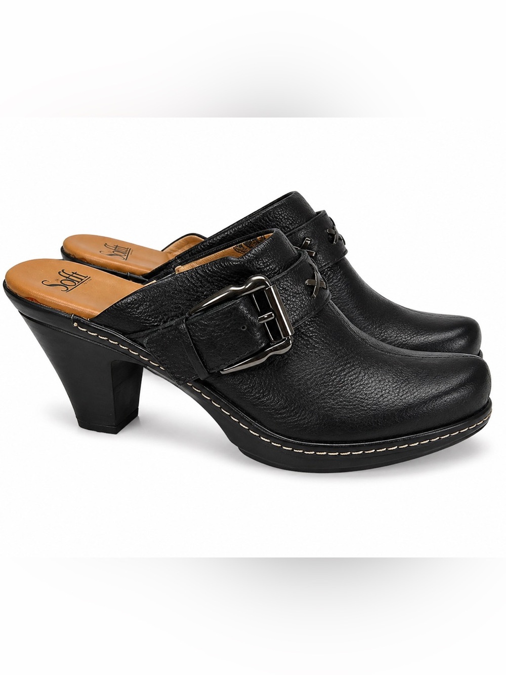Sofft • Black Buckled Clog